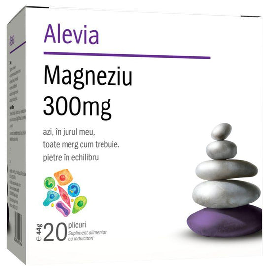 Magneziu 300mg, Alevia, 20 Plicuri - Vitax.ro