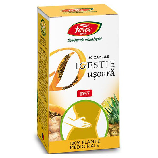 Digestie Usoara D57, Fares, 30 Capsule - Vitax.ro