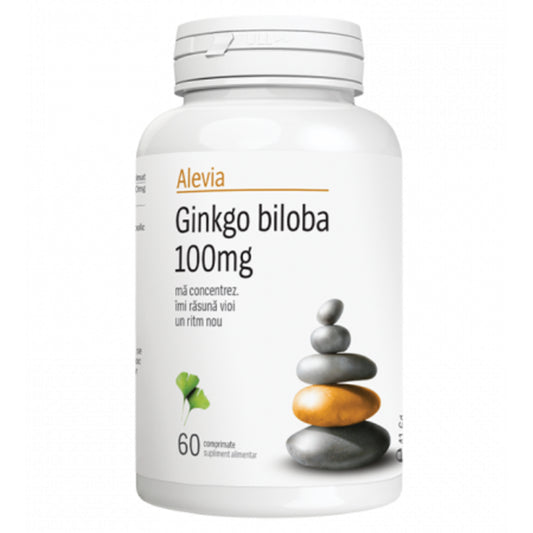 Ginkgo Biloba 100 Mg, Alevia, 60 Comprimate - Vitax.ro