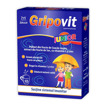 Gripovit Junior, Zdrovit, 10 Plicuri - Vitax.ro