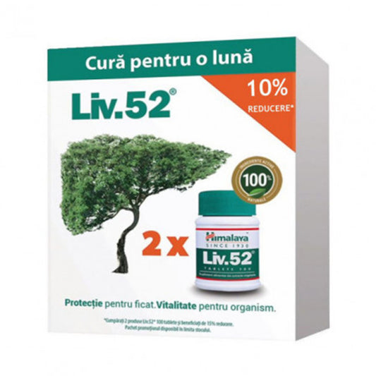 Liv 52, Himalaya Herbal, Pachet 2x100 Comprimate - Vitax.ro