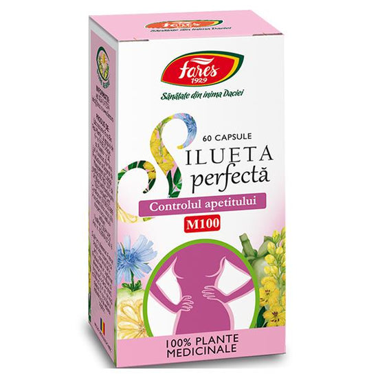 Silueta Perfecta - Controlul Apetitului M100, Fares, 60 Capsule - Vitax.ro