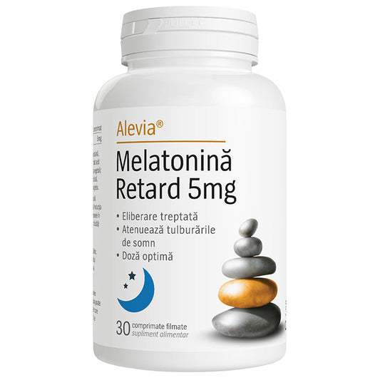 Melatonina Retard 5 mg, Alevia, 30 capsule - Vitax.ro