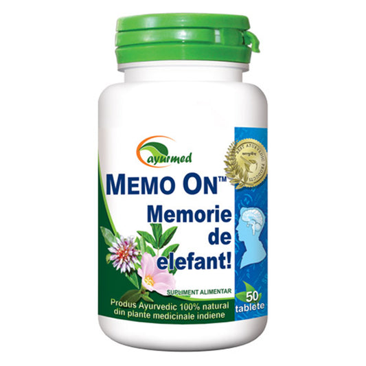 Memo On, Ayurmed, 50 Tablete - Vitax.ro