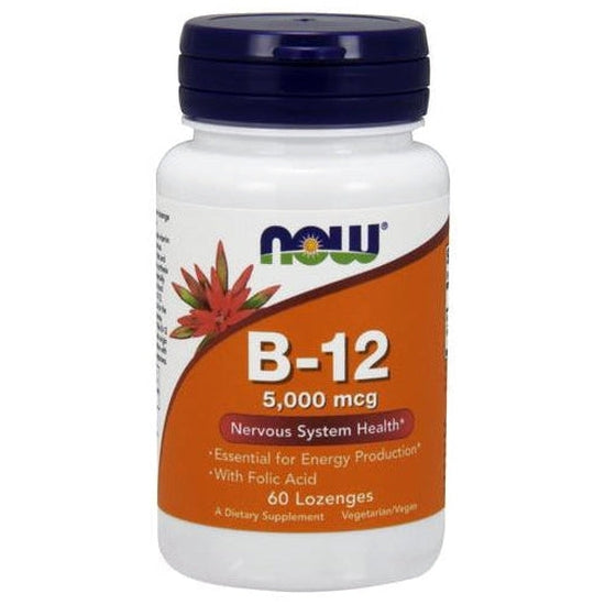 Vitamin B-12 with Folic Acid, 5000mcg - 60 lozenges - Vitax.ro