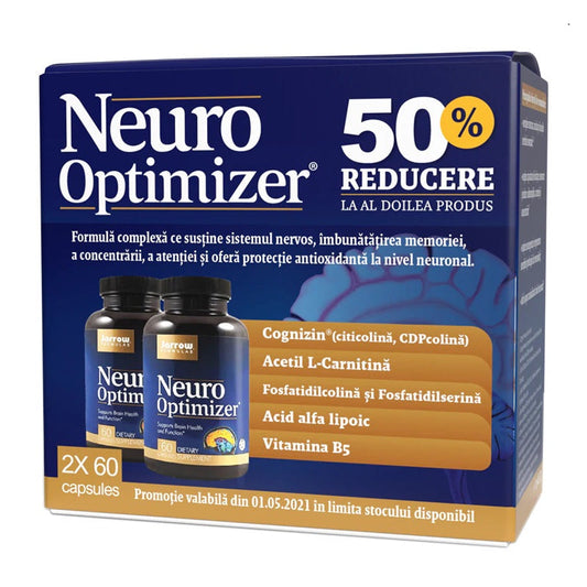 Neuro Optimizer, Jarrow Formulas, Pachet 60cps + 60cps - Vitax.ro