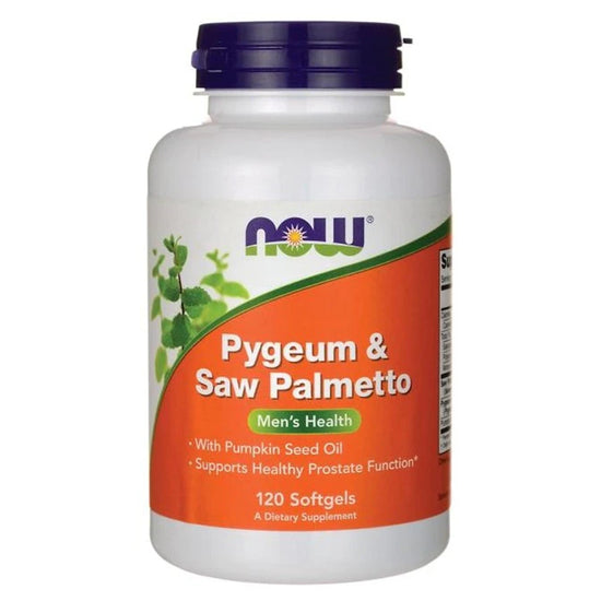 Pygeum si Saw Palmetto Extract, NOW Foods, 120 Capsule Moi - Vitax.ro