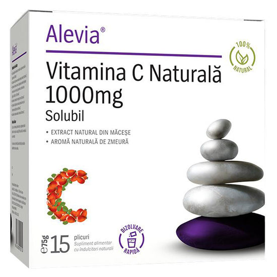 Vitamina C Naturala 1000mg, Alevia, 15 Plicuri Solubile - Vitax.ro