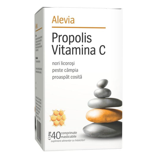 Propolis Vitamina C, Alevia, 40 Comprimate Masticabile - Vitax.ro