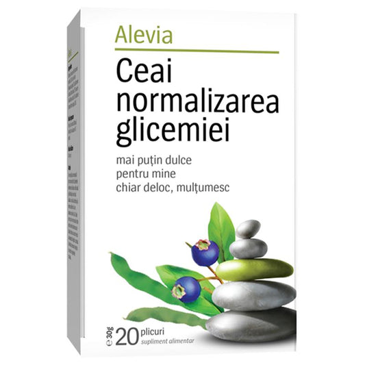 Ceai Normalizarea Glicemiei, Alevia, 20 Plicuri - Vitax.ro