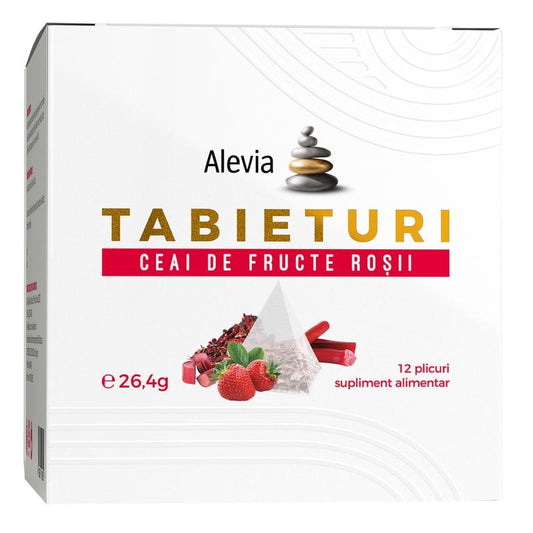 TABIETURI Ceai de Fructe Rosii, Alevia, 12 Plicuri - Vitax.ro