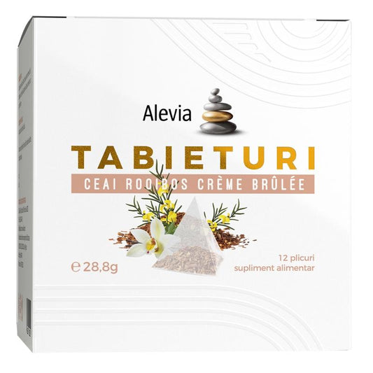 TABIETURI Ceai Rooibos Creme Brulee, Alevia, 12 Plicuri - Vitax.ro