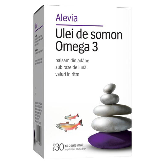 Ulei de Somon Omega 3, Alevia, 30 Capsule Moi - Vitax.ro