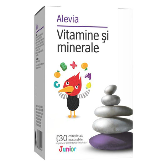 Vitamine si Minerale Junior, Alevia, 30 Comprimate Masticabile - Vitax.ro