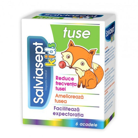 Salviasept Kids Tuse, Zdrovit, 6 Acadele - Vitax.ro
