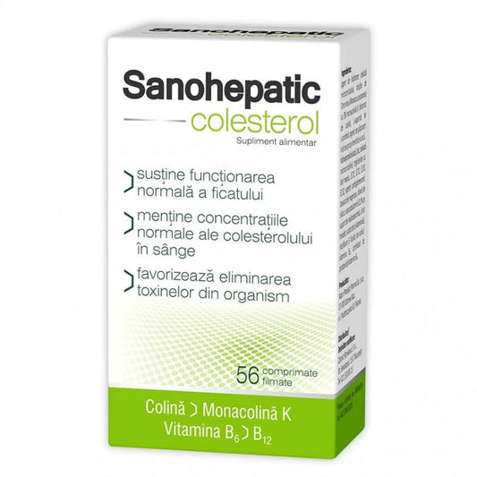 Sanohepatic Colesterol, Zdrovit, 56 Comprimate - Vitax.ro