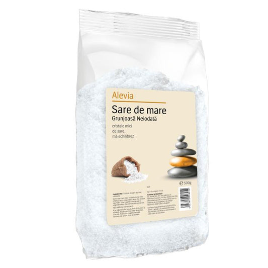 Sare de Mare Grunjoasa Neiodata, Alevia, 500g - Vitax.ro