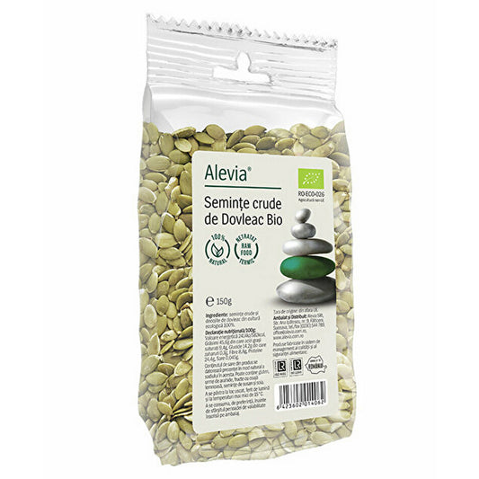 Seminte Crude de Floarea Soarelui Bio, Alevia, 150g - Vitax.ro