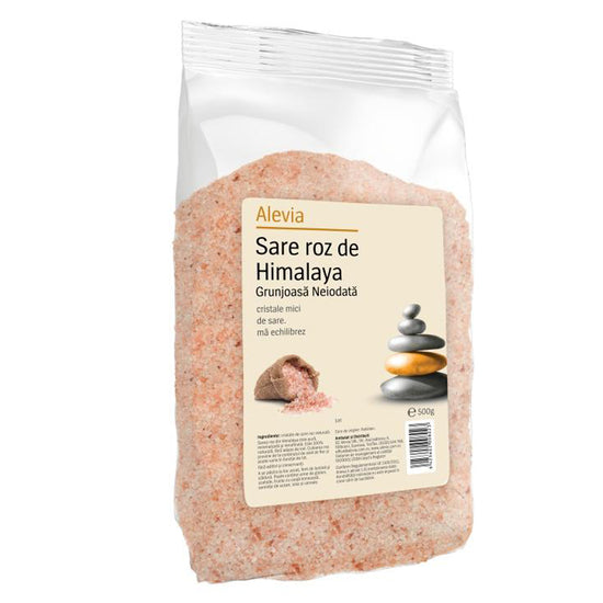 Sare Roz de Himalaya Grunjoasa Neiodata, Alevia, 500g - Vitax.ro