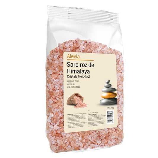 Sare Roz de Himalaya Cristale Neiodata, Alevia, 500g - Vitax.ro