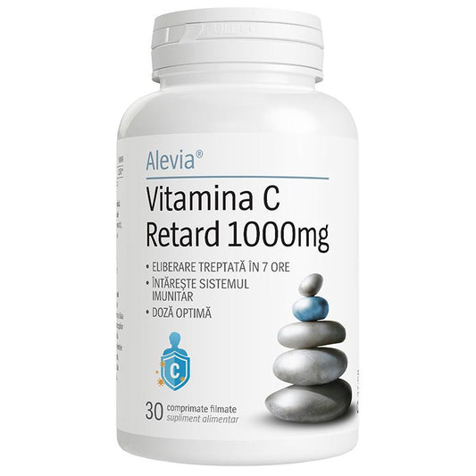 Vitamina C Retard 1000mg, Alevia, 30 Comprimate Filmate - Vitax.ro