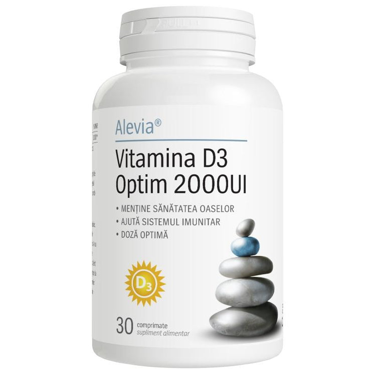 Vitamina D3 Optim 2000UI, Alevia, 30 Comprimate - Vitax.ro