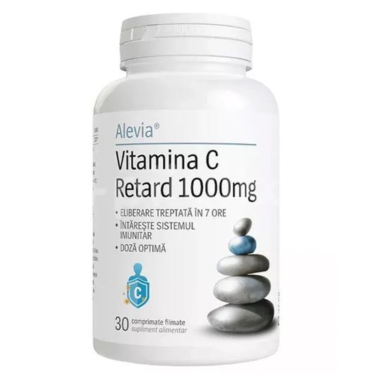 Vitamina C Retard 1000mg cu Zn si D3, Alevia, 30 Comprimate - Vitax.ro