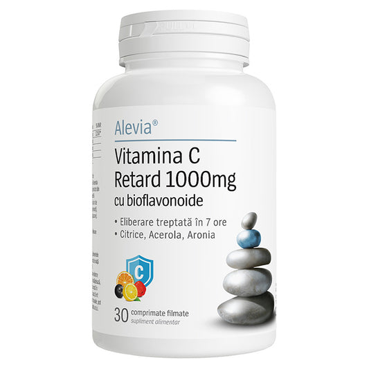 Vitamina C Retard 1000mg cu bioflavonoide, Alevia, 30 Capsule - Vitax.ro