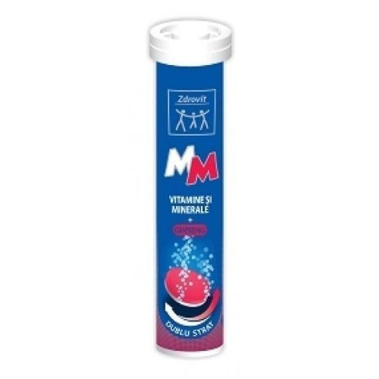Vitamine Minerale si Ginseng, Zdrovit, 24 Comprimate Efervescente - Vitax.ro