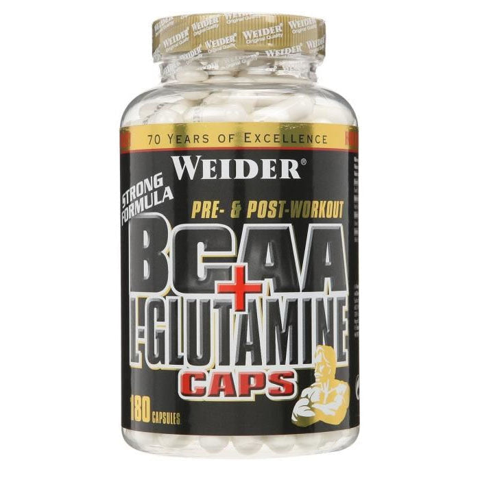 BCAA + L-Glutamine Caps - 180 caps - Vitax.ro