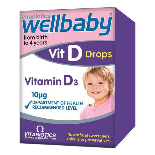 Wellbaby Vitamin D Picaturi, Vitabiotics, 30ml - Vitax.ro