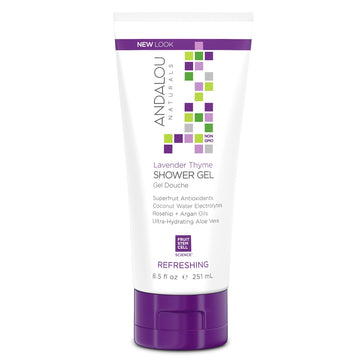 Lavender Thyme Refreshing Shower Gel, Andalou Naturals, 251ml - Vitax.ro