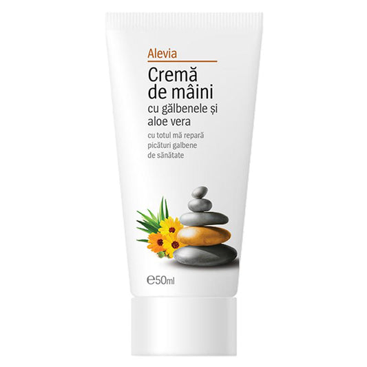 Crema de Maini cu Galbenele si Aloe Vera, Alevia, 50ml - Vitax.ro