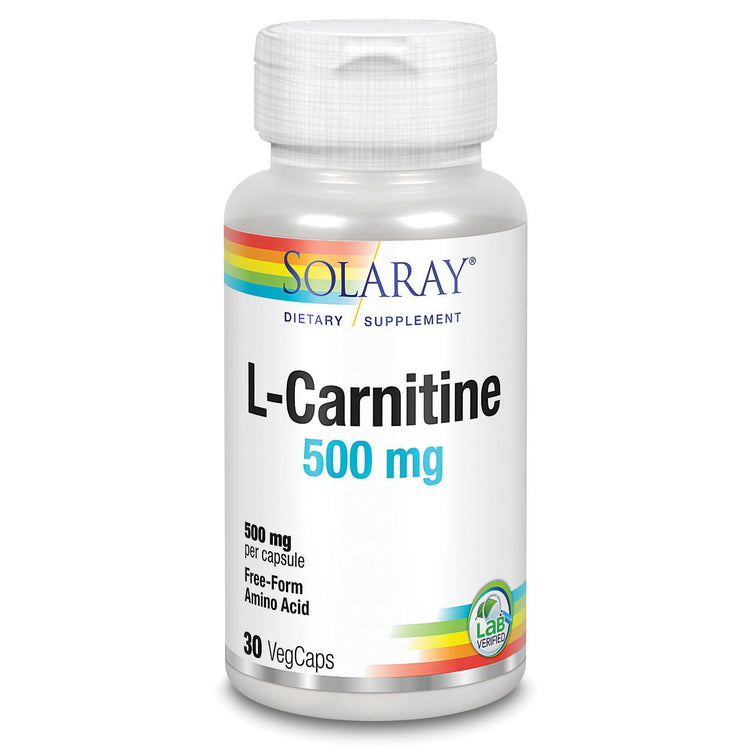 L-Carnitine 500mg, Solaray, Flacon cu 30 Capsule Vegetale - Vitax.ro