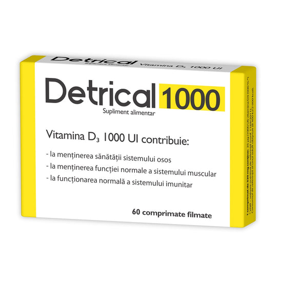 Detrical D3 1000 UI, Zdrovit, 60 Comprimate - Vitax.ro