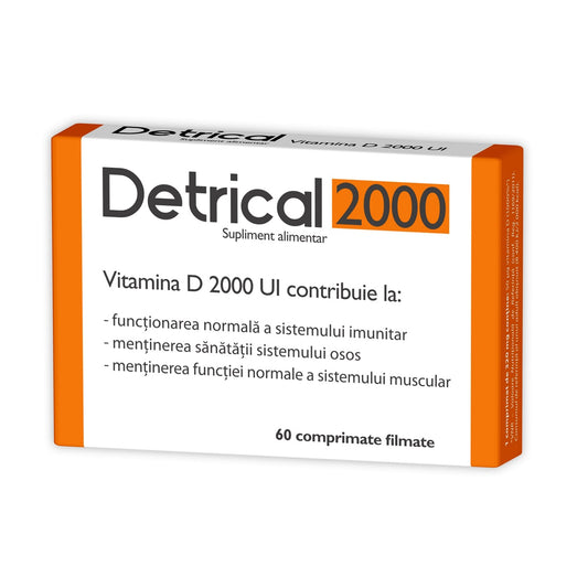 Detrical D3 2000 UI, Zdrovit, 60 Comprimate - Vitax.ro