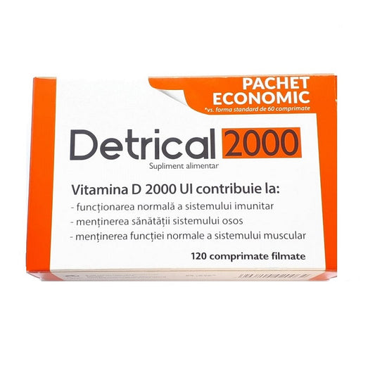 Detrical D3 2000 UI, Zdrovit, 120 Comprimate - Vitax.ro