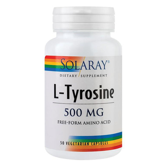 L-Tyrosine 500mg, Solaray, 50 Capsule Vegetale - Vitax.ro