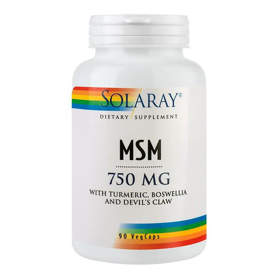 MSM 750mg, Solaray, 90 Capsule Vegetale - Vitax.ro