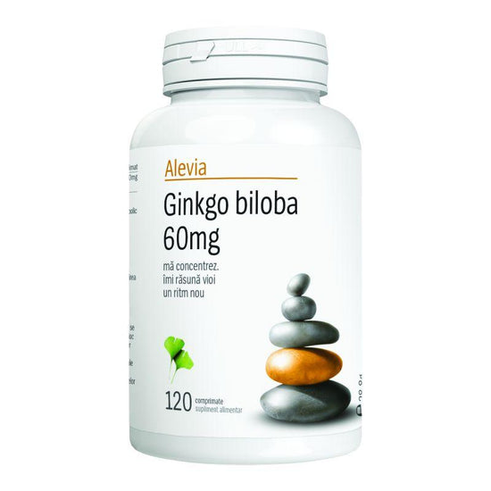 Ginkgo Biloba 60 Mg, Alevia, 120 Comprimate - Vitax.ro