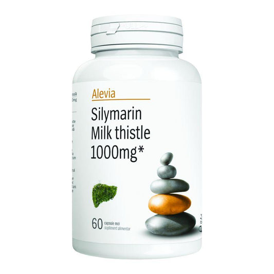 Silymarin Milk Thistle 1000mg, Alevia, 60 Capsule Moi - Vitax.ro