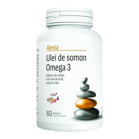 Ulei de Somon Omega 3, Alevia, 60 Capsule Moi - Vitax.ro