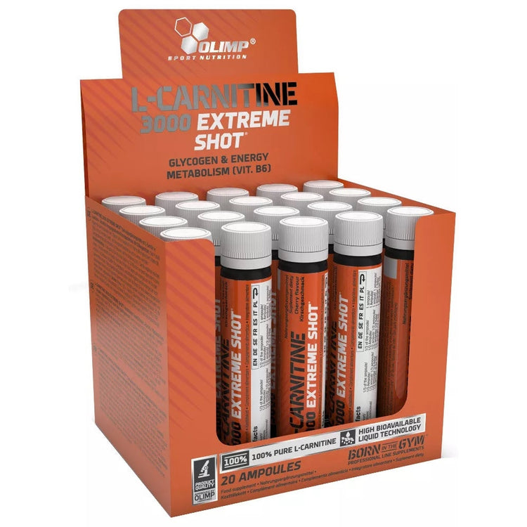 L-Carnitine 3000 Extreme Shot, Cherry - 20 x 25 ml. - Vitax.ro