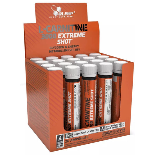L-Carnitine 3000 Extreme Shot, Orange - 20 x 25 ml. - Vitax.ro