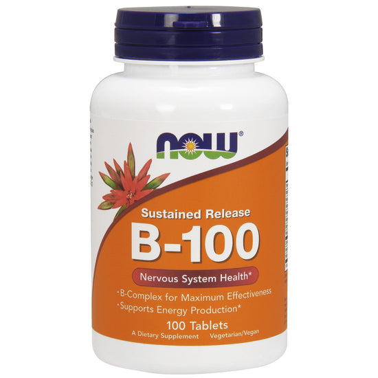 Vitamin B-100 Sustained Release - 100 tabs - Vitax.ro