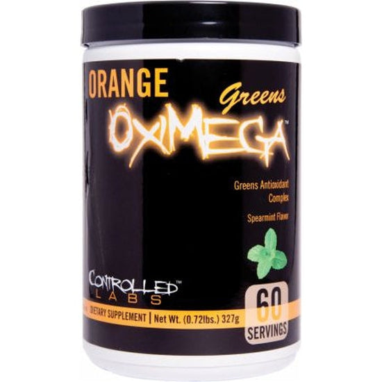 Orange OxiMega Greens, Spearmint Flavor - 327g - Vitax.ro