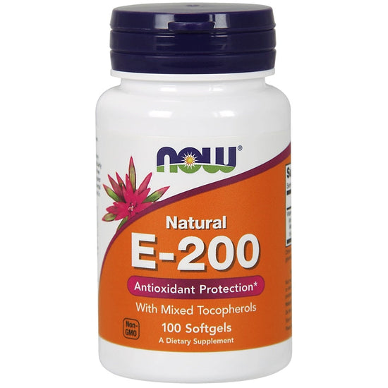 Vitamin E-200 - Natural (Mixed Tocopherols) - 100 softgels - Vitax.ro