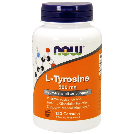 L-Tyrosine, 500mg - 120 caps, NOW Foods - Vitax.ro