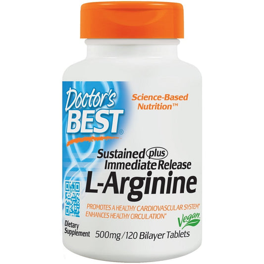 L-Arginine - Sustained + Immediate Release, 500mg - 120 tabs - Vitax.ro