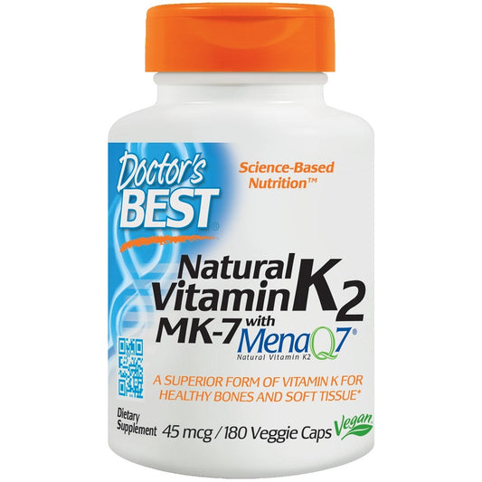 Natural Vitamin K2 MK7 with MenaQ7, 45mcg - 180 vcaps - Vitax.ro